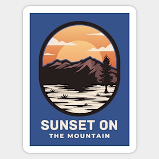 Sunset On The Mountain Sticker